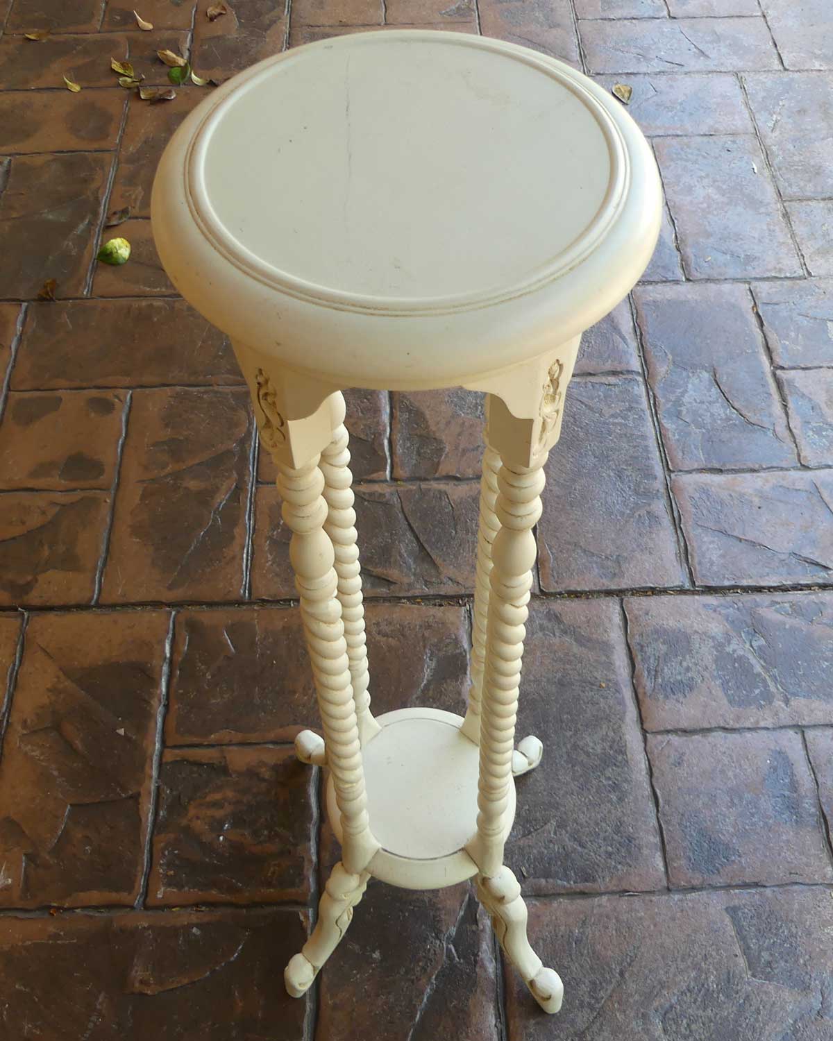 Milk Paint Barley Twist planter pedastal