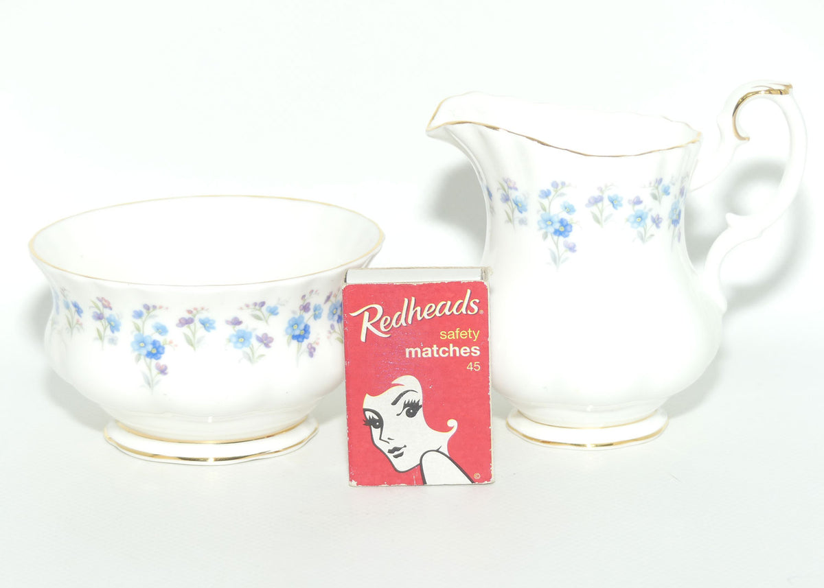 Royal Albert Bone China England Memory Lane milk jug and sugar bowl | Coffee size