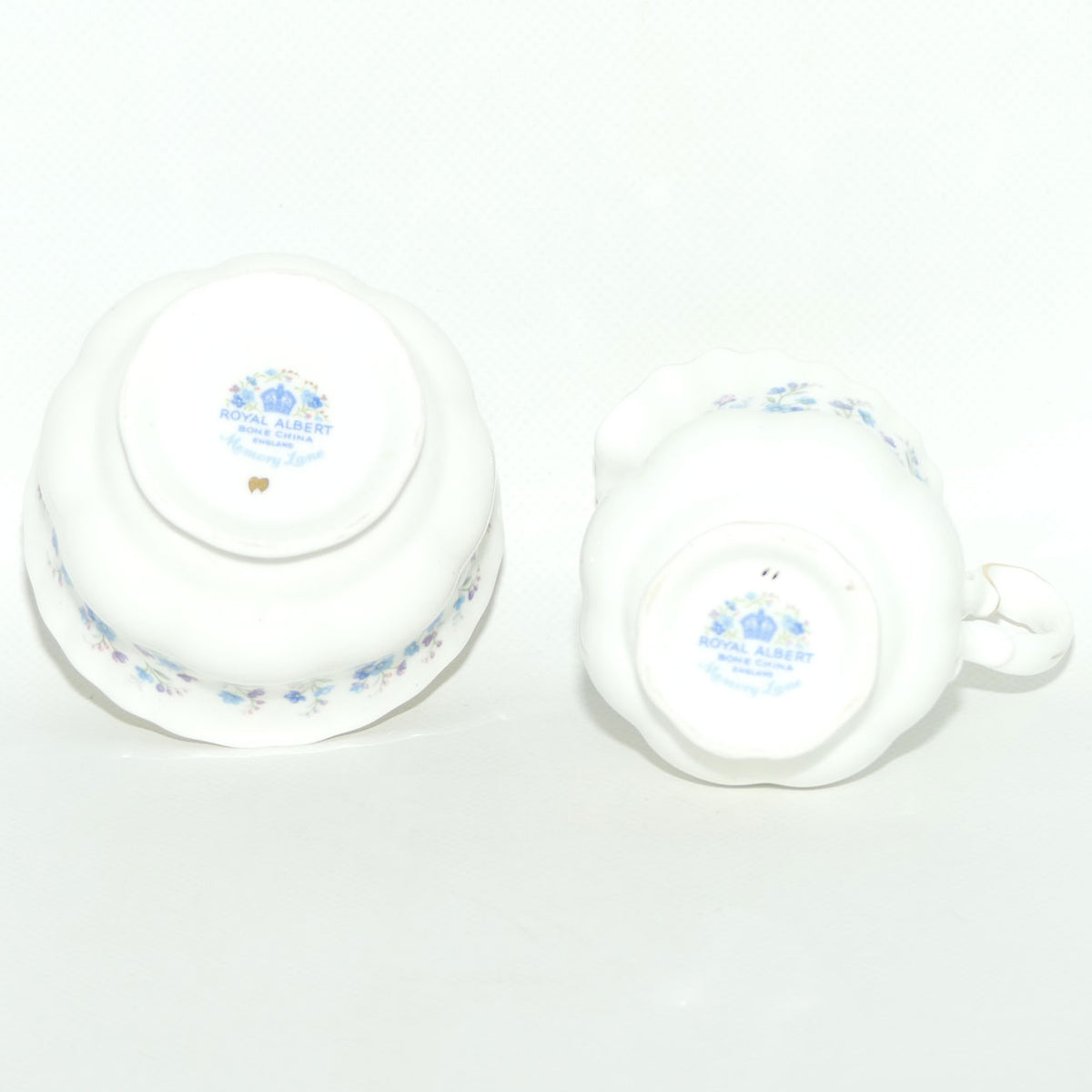 Royal Albert Bone China England Memory Lane milk jug and sugar bowl | Coffee size