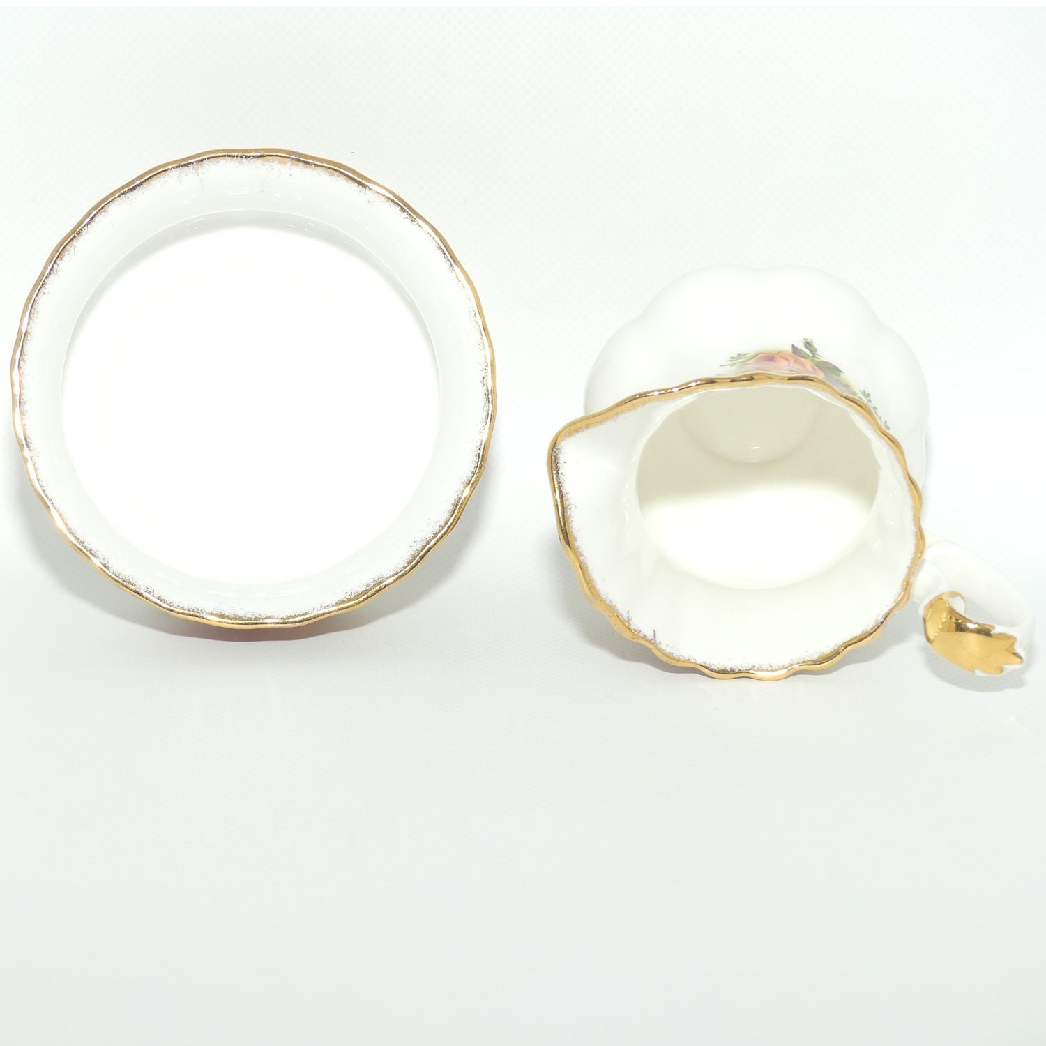 Royal Albert Bone China England Old Country Roses Milk Jug and Sugar Bowl | Tea Size | Early Backstamp