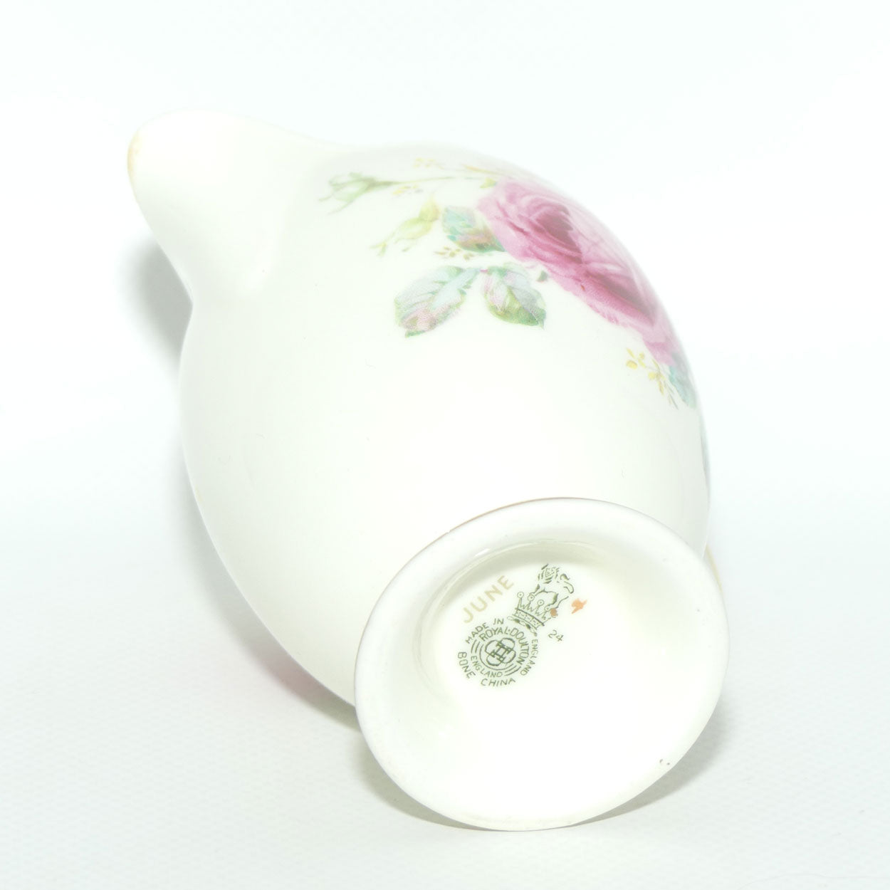 Royal Doulton June Roses milk and sugar | Both on Footed Base