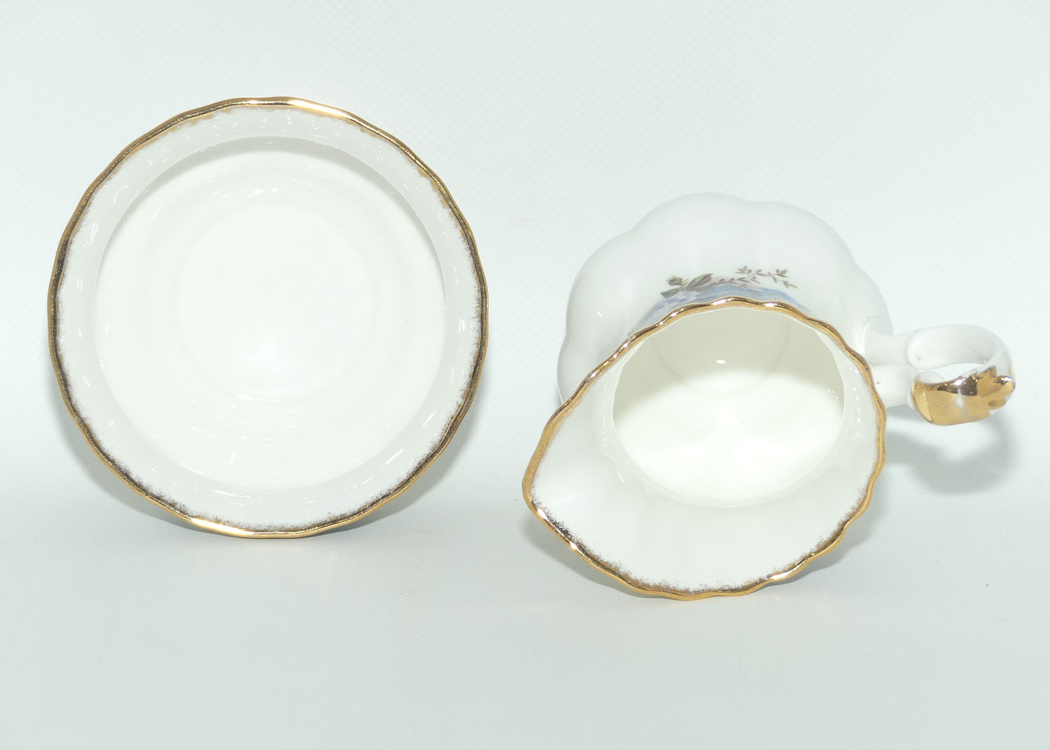 Royal Albert Bone China England Moonlight Rose milk jug and sugar bowl | Tea size | UK made