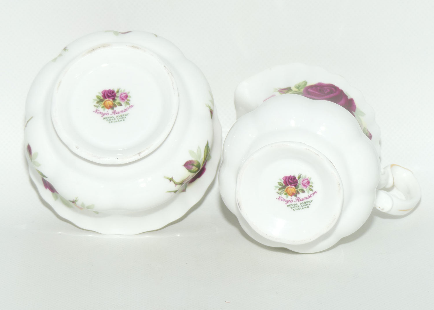 Royal Albert Bone China King's Ransom milk and sugar | Tea Size