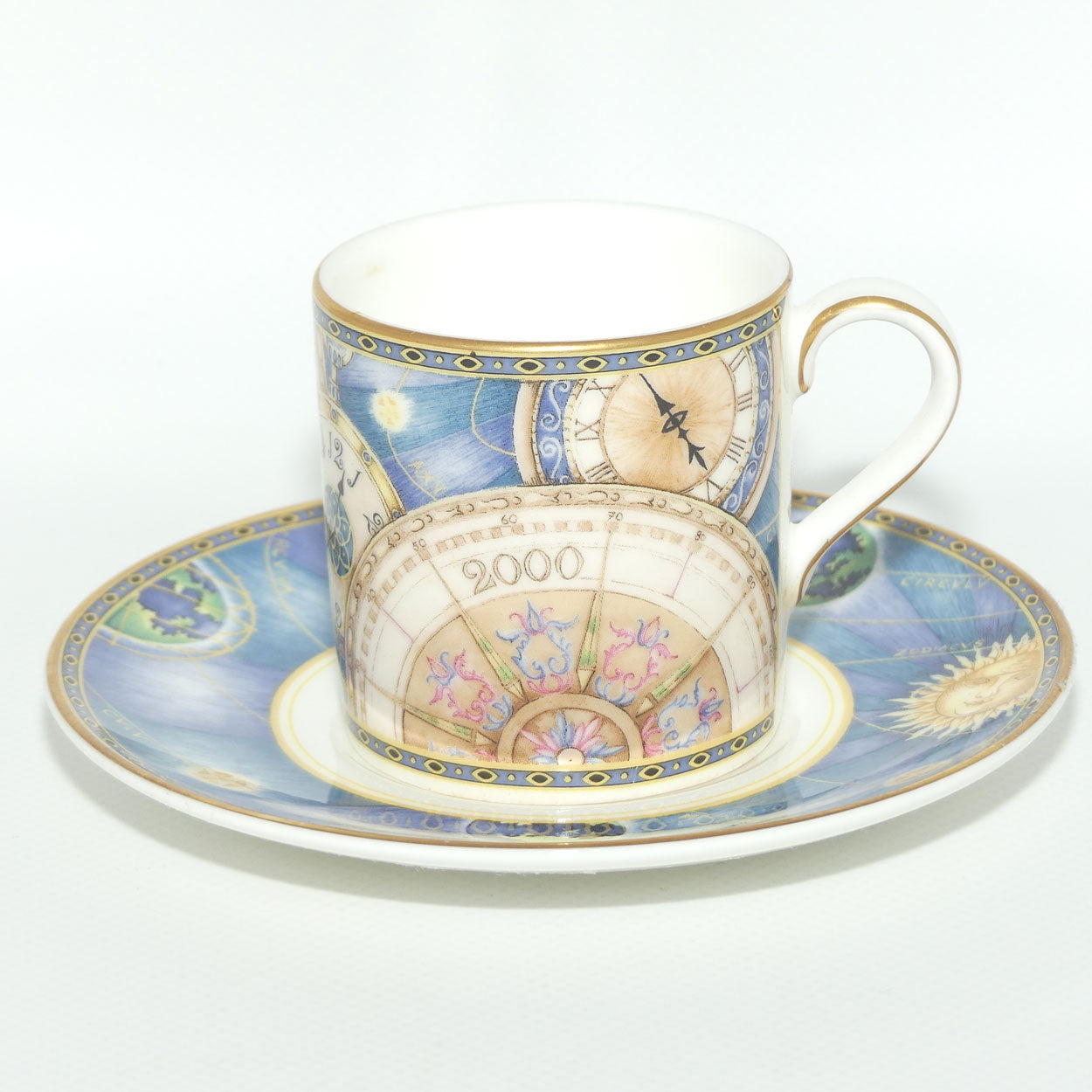 Royal Doulton Millenium 2000 commemorative demi tasse duo | boxed