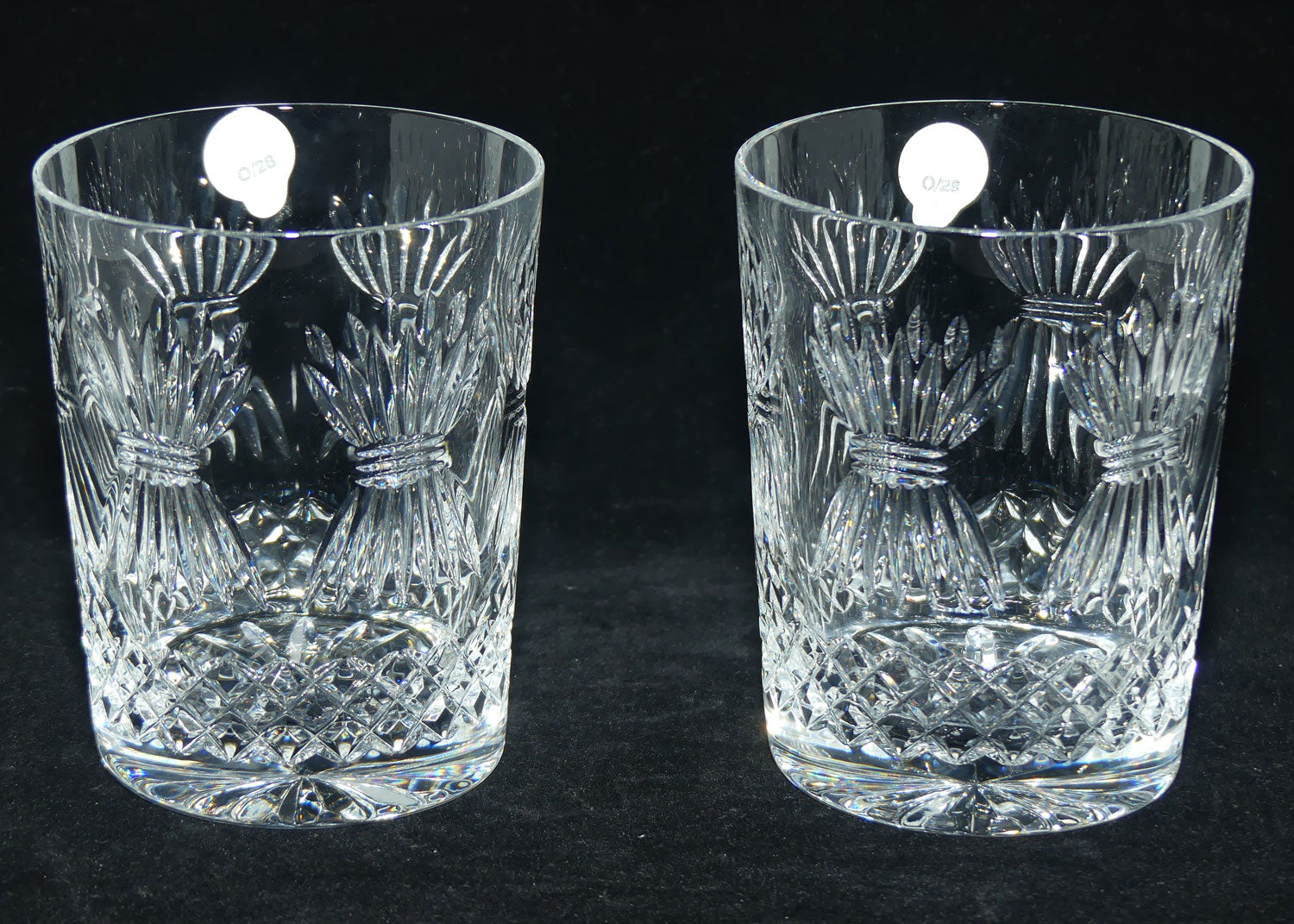 Waterford Crystal Millenium Collection | Pair of Toasting Double Old Fashioned tumblers | PROSPERITY |boxed