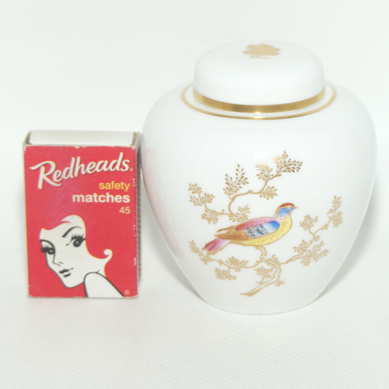 Spode Bird Motif miniature ginger jar