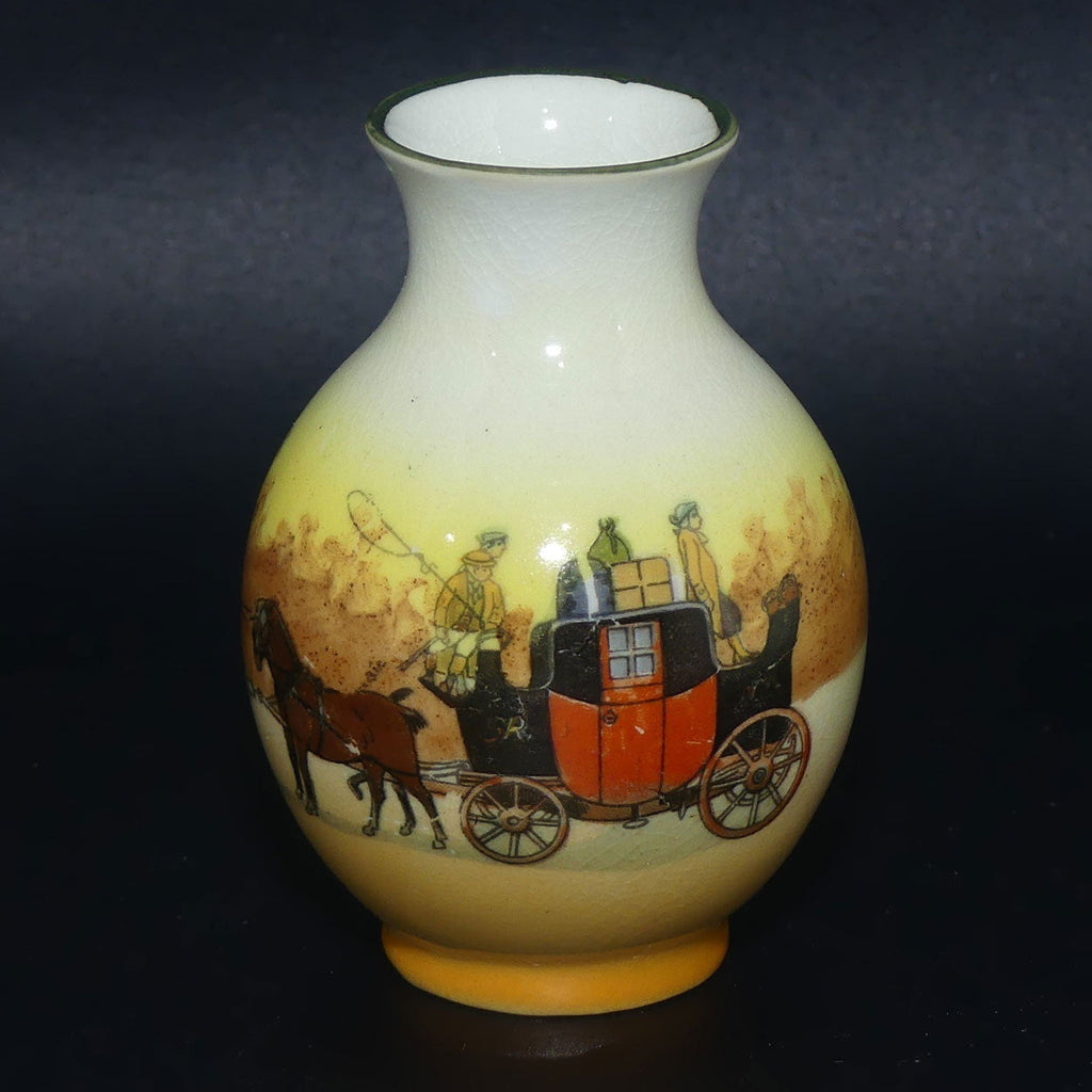 Royal Doulton Coaching Days miniature ovoid vase | 2 scenes | E3804