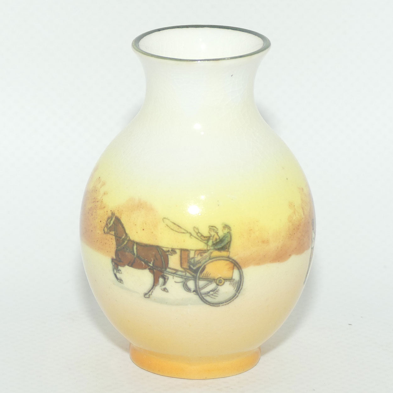 Royal Doulton Coaching Days miniature ovoid vase | 2 scenes | E3804