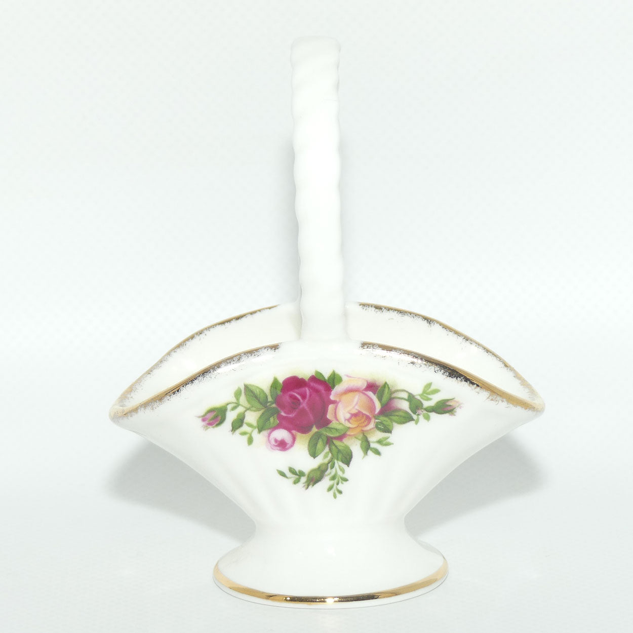 Royal Albert Bone China England Old Country Roses Basket | Miniature