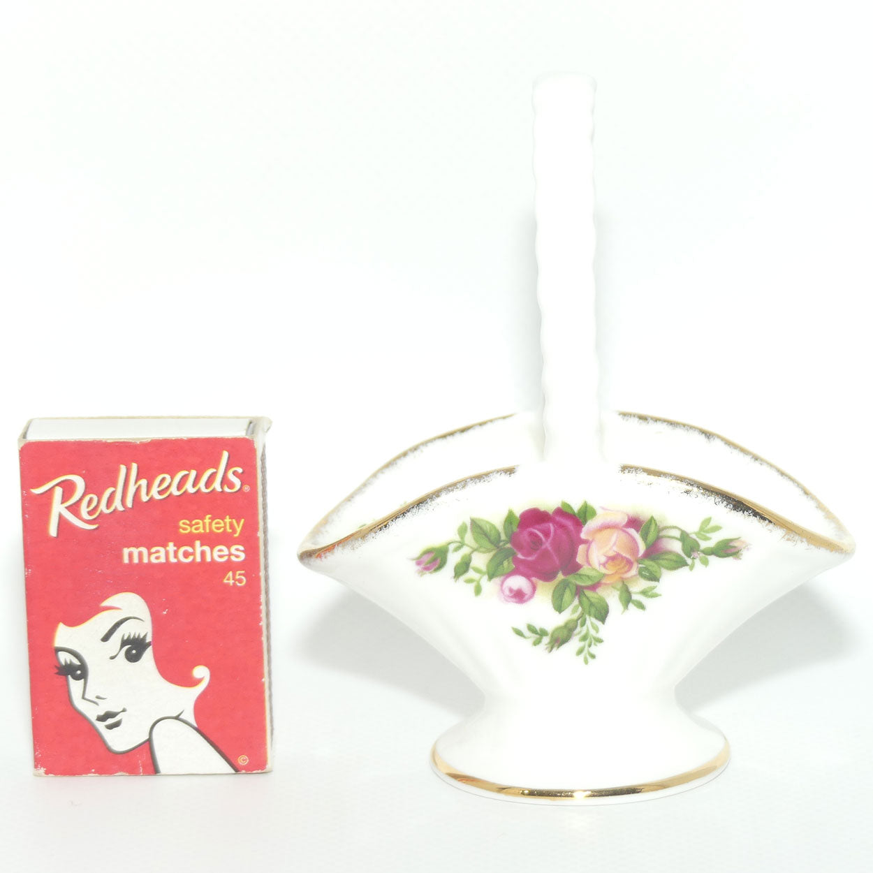 Royal Albert Bone China England Old Country Roses Basket | Miniature