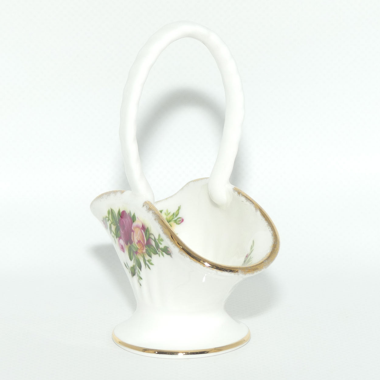 Royal Albert Bone China England Old Country Roses Basket | Miniature