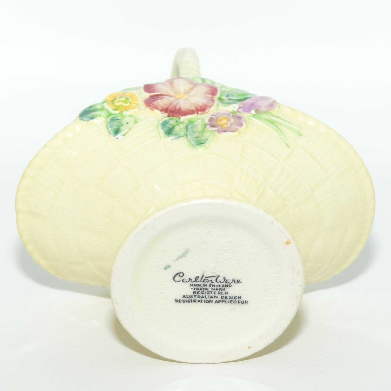 Carlton Ware miniature floral embossed basket
