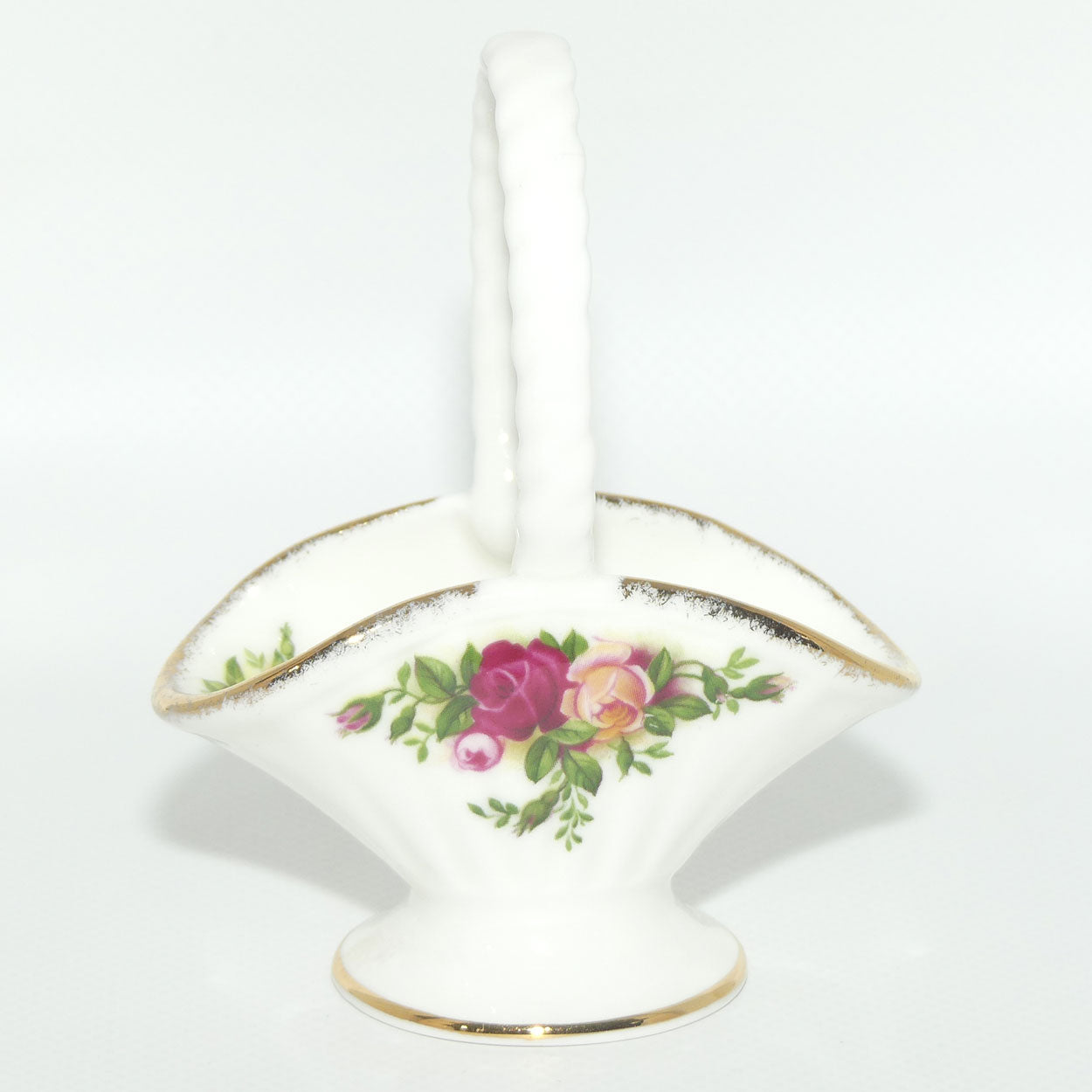 Royal Albert Bone China England Old Country Roses Basket | Miniature