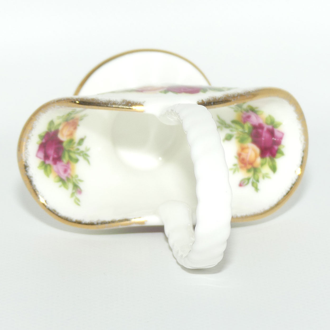 Royal Albert Bone China England Old Country Roses Basket | Miniature