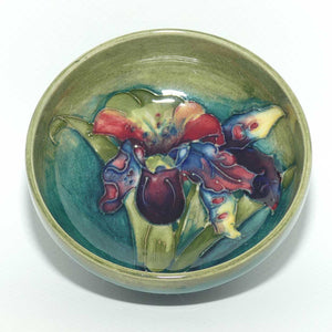 Walter Moorcroft Orchid miniature bowl | Green ground