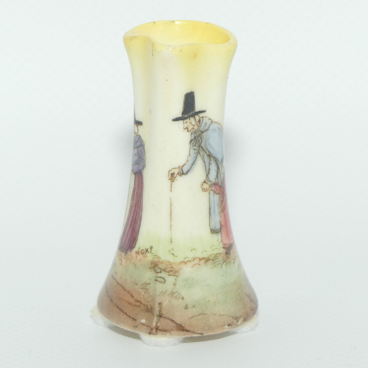 Royal Doulton Welsh miniature jug with pinched spout