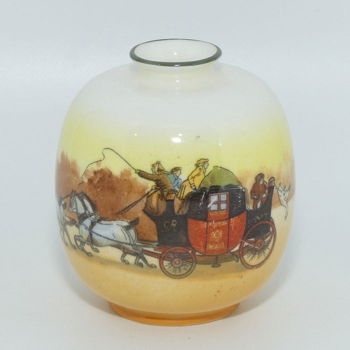 Royal Doulton Coaching Days miniature ball vase E3804