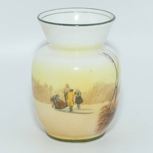 Royal Doulton Coaching Days miniature vase | Snow