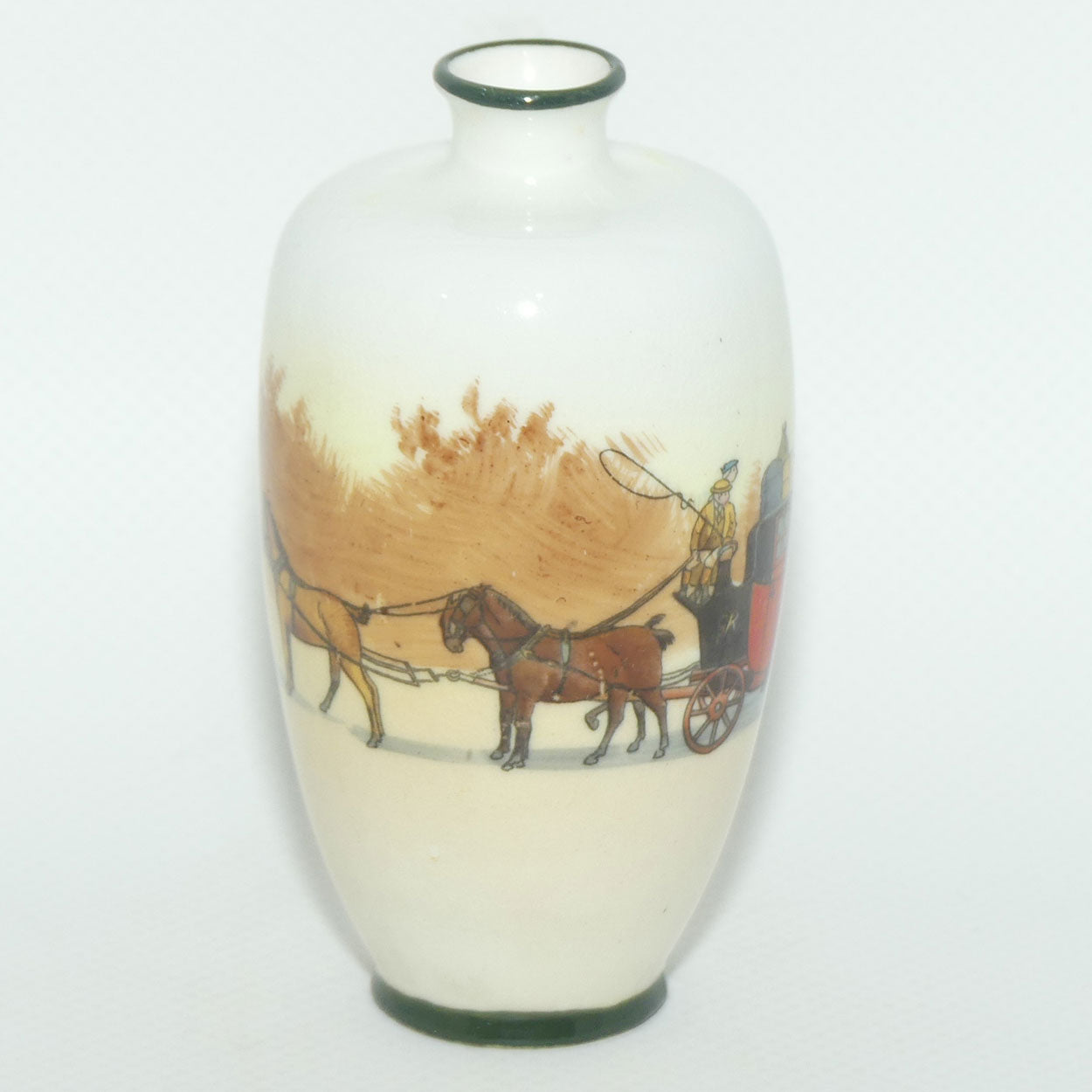 Royal Doulton Coaching Days miniature vase E3804 | Narrow Neck