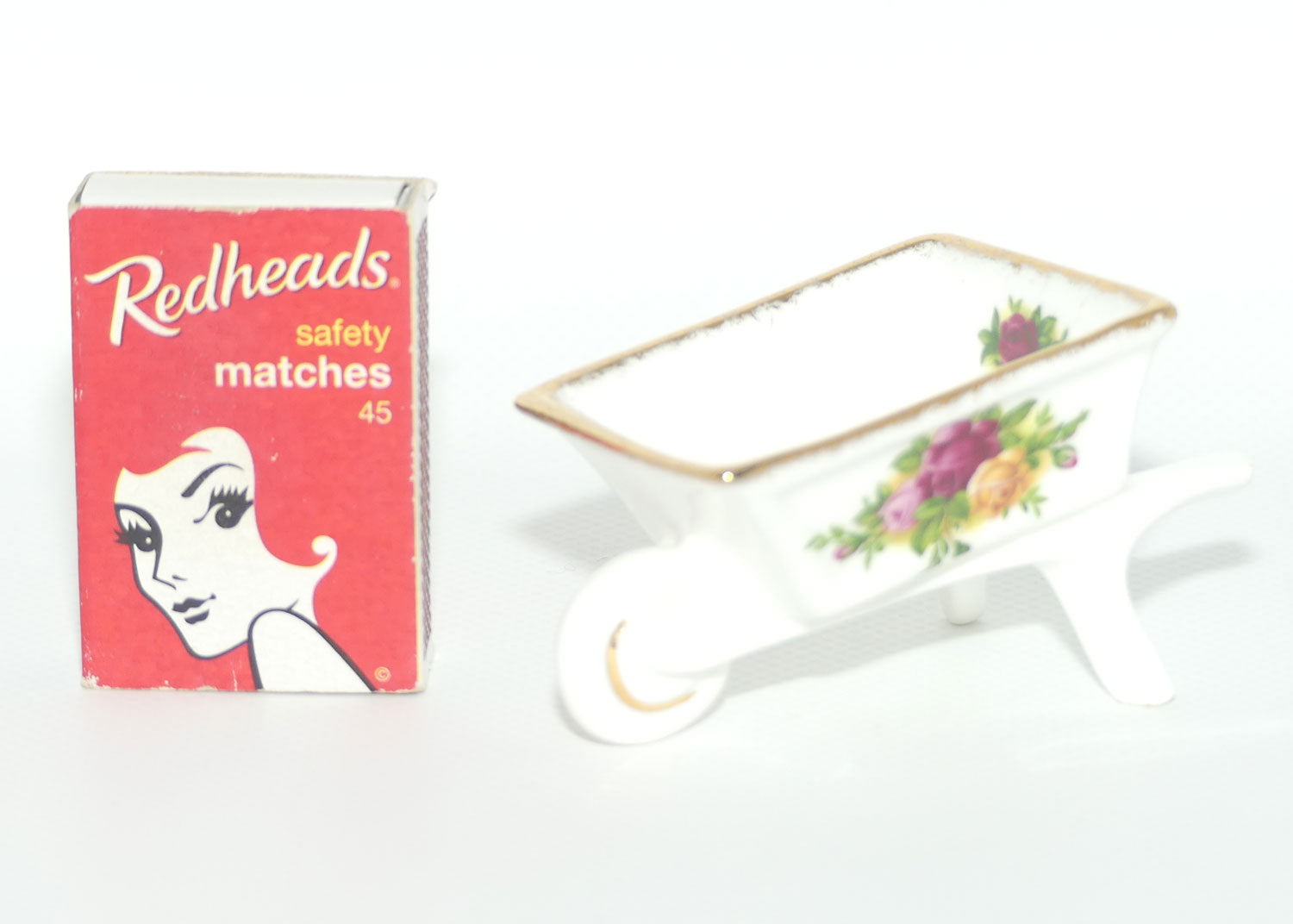 Royal Albert Bone China England Old Country Roses Wheelbarrow | Miniature