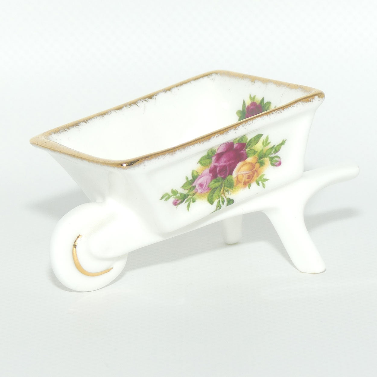 Royal Albert Bone China England Old Country Roses Wheelbarrow | Miniature