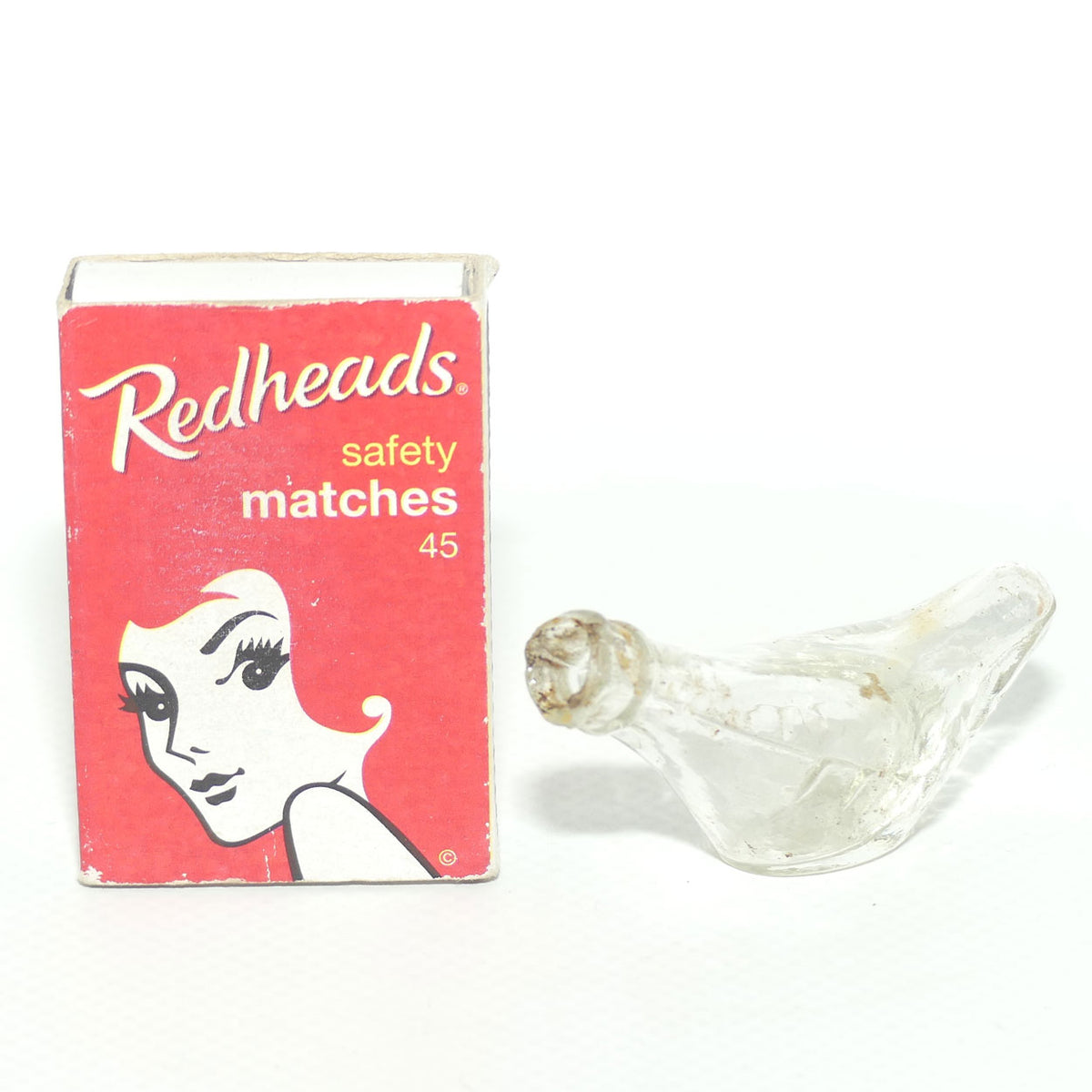 Miniature size clear glass banana shape feeder bottle | Medicine #1