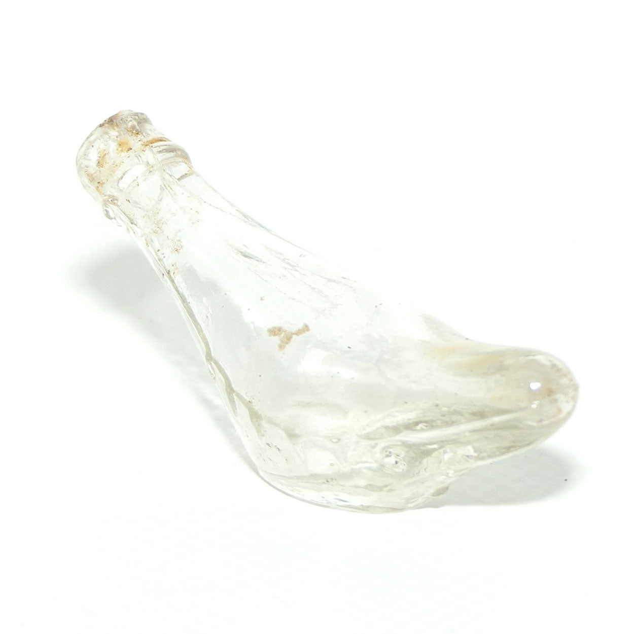 Miniature size clear glass banana shape feeder bottle | Medicine #1