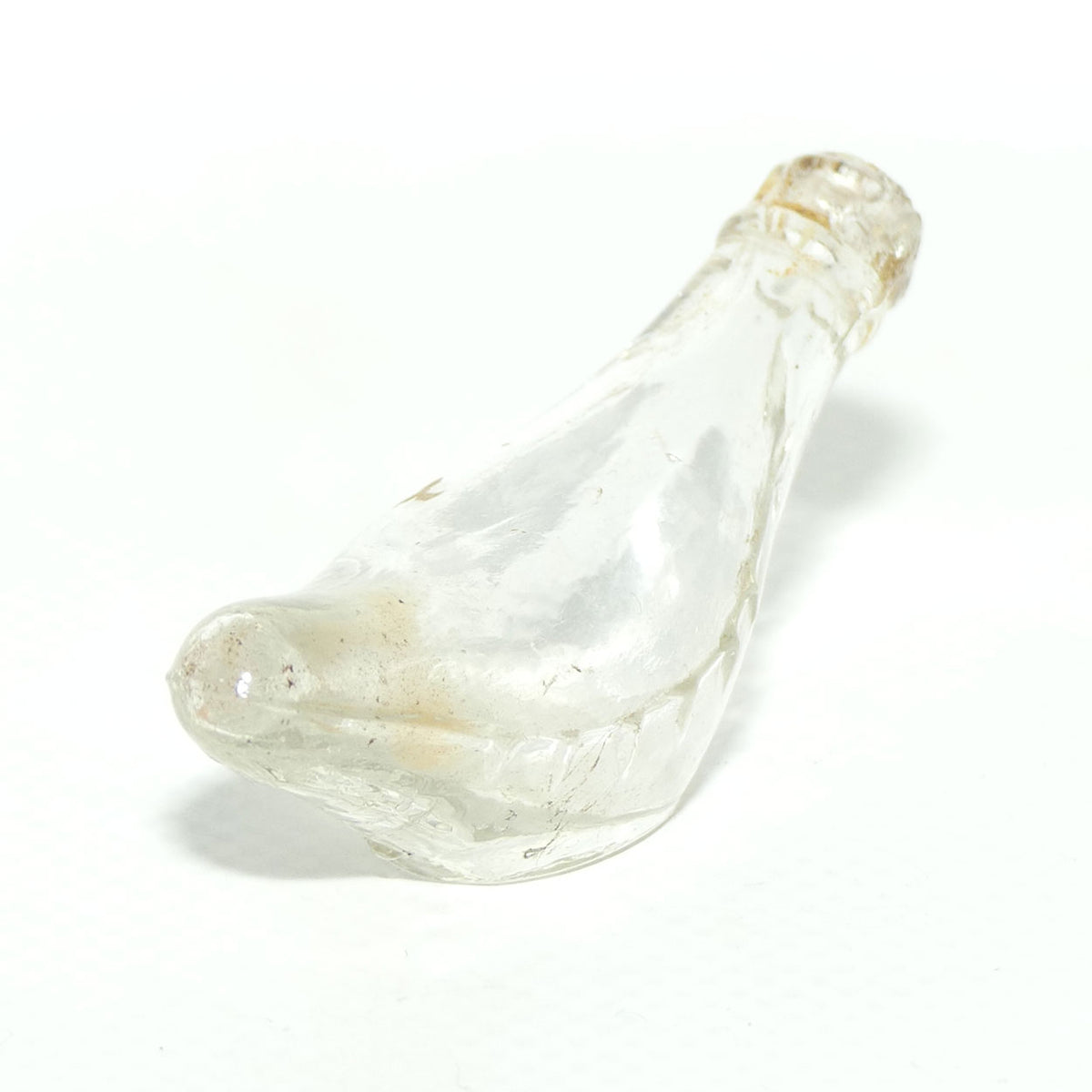 Miniature size clear glass banana shape feeder bottle | Medicine #1