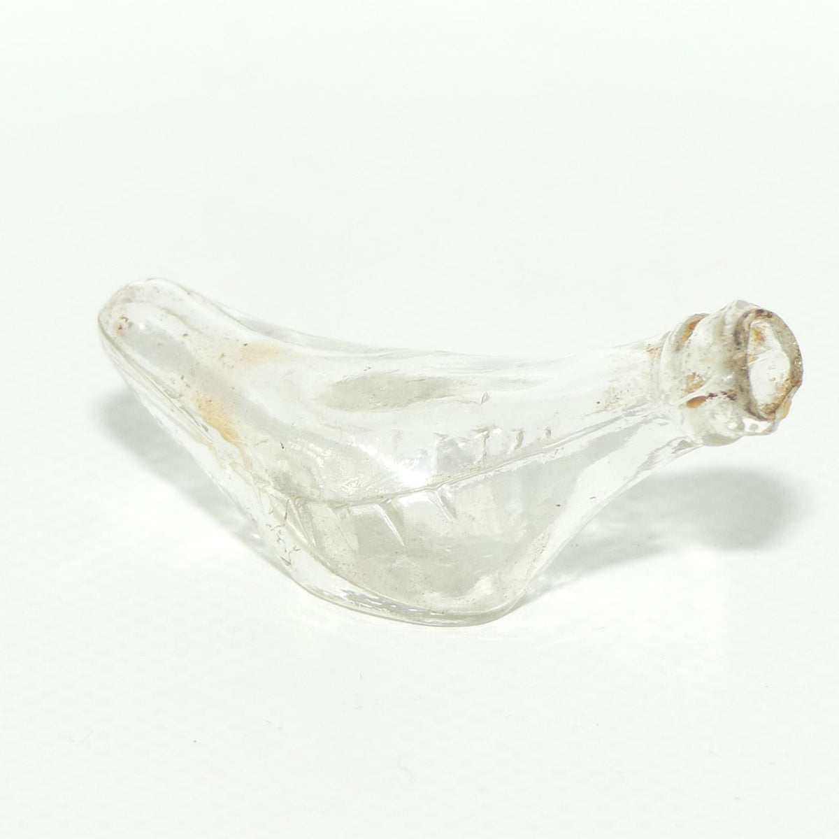 Miniature size clear glass banana shape feeder bottle | Medicine #1