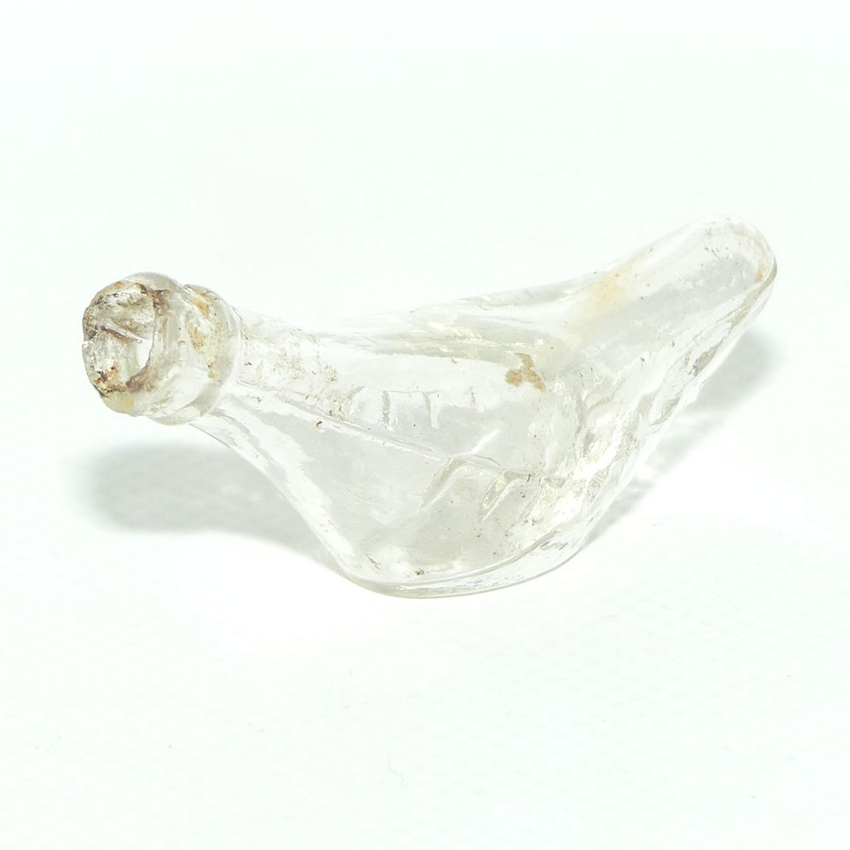 Miniature size clear glass banana shape feeder bottle | Medicine #1