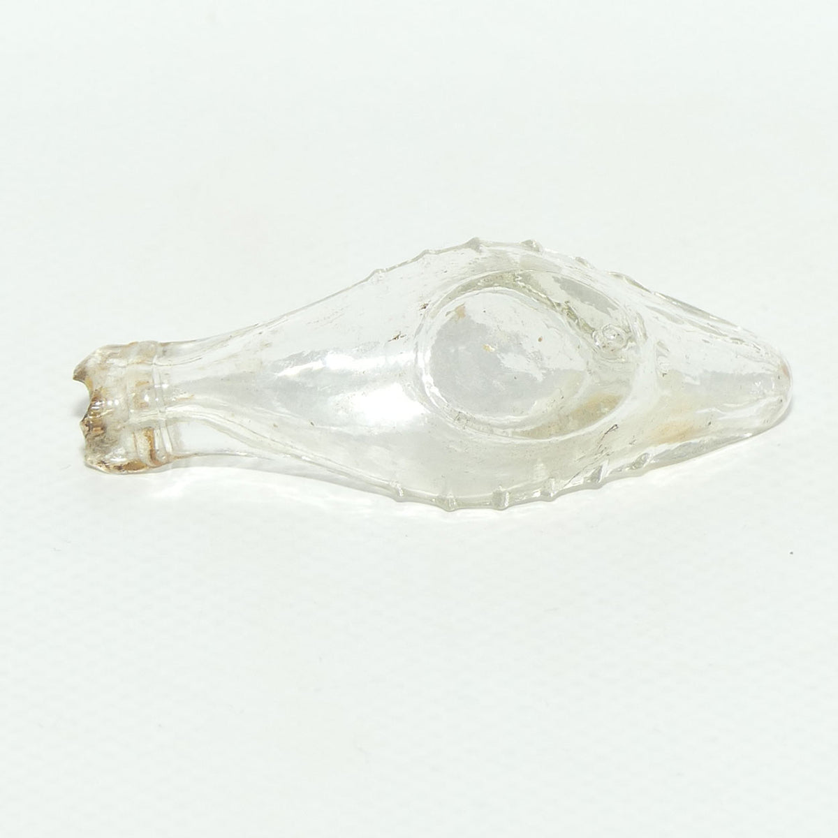 Miniature size clear glass banana shape feeder bottle | Medicine #1