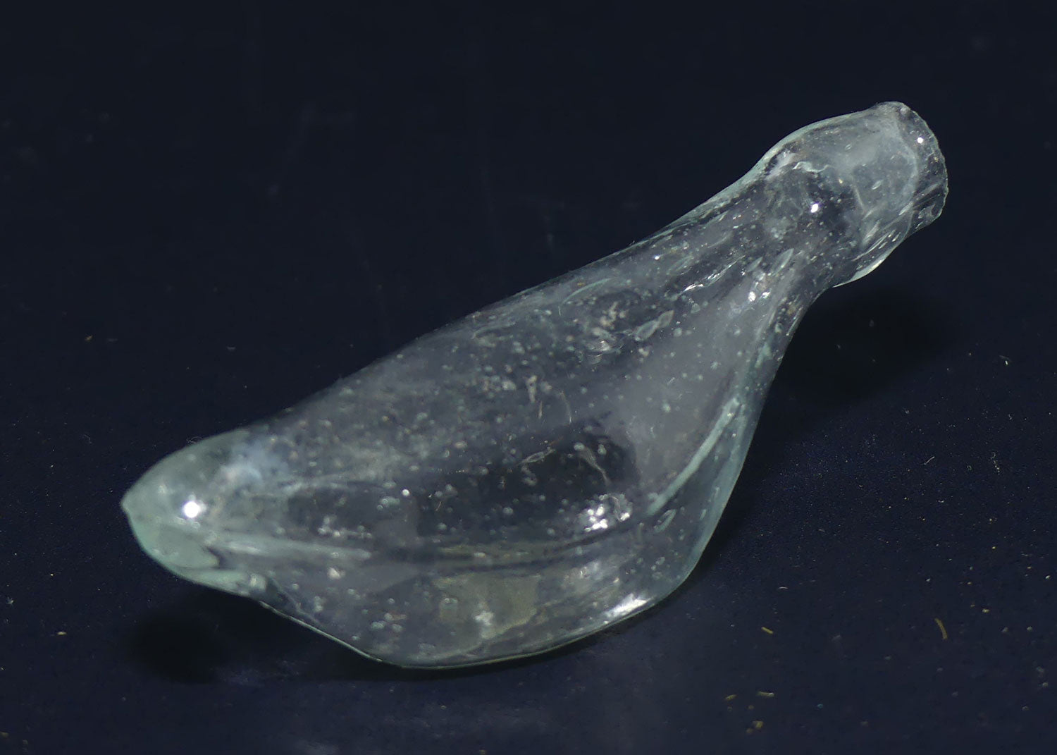 Miniature size clear glass banana shape feeder bottle | Medicine #2