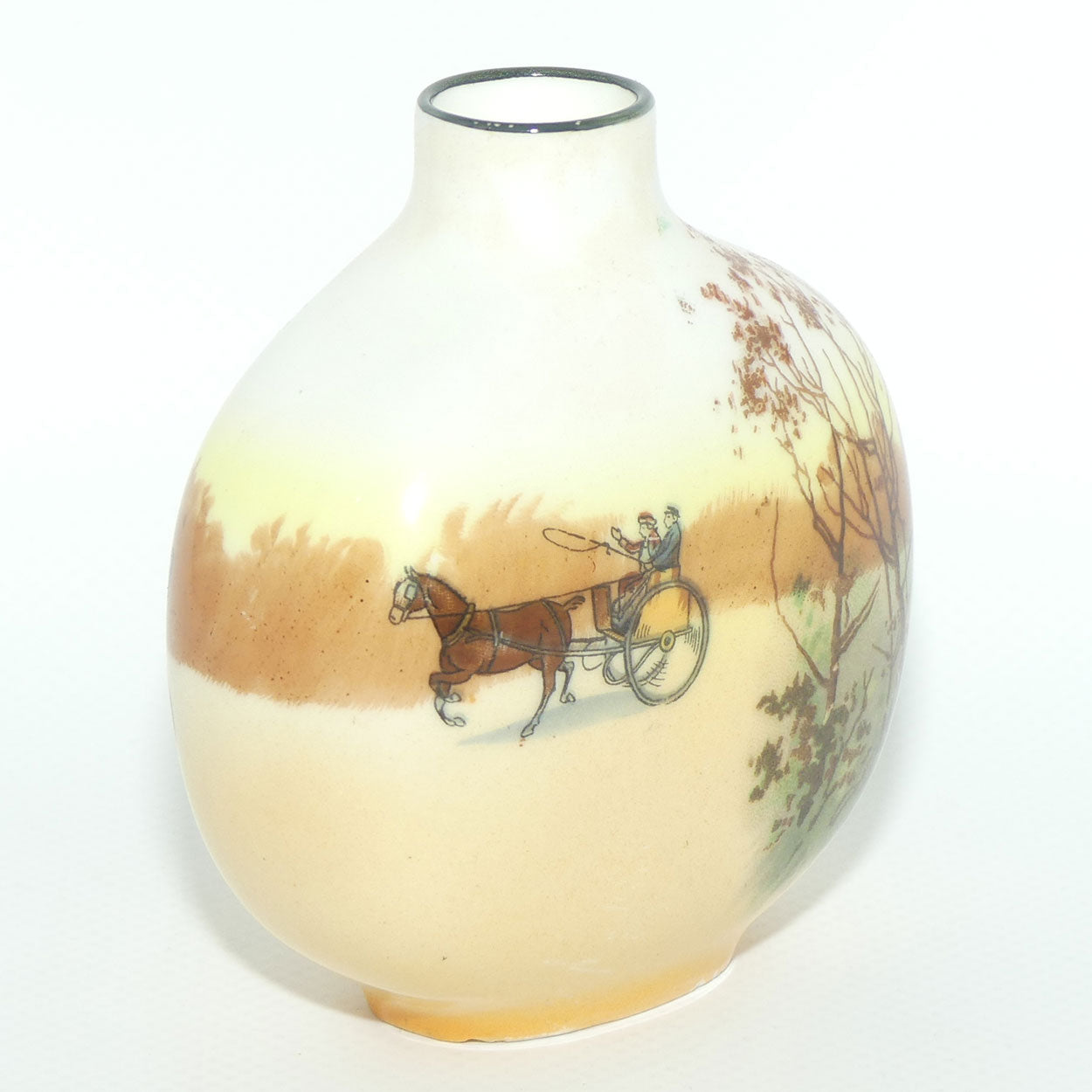 Royal Doulton Coaching Days miniature vase E3804 | Bottle vase