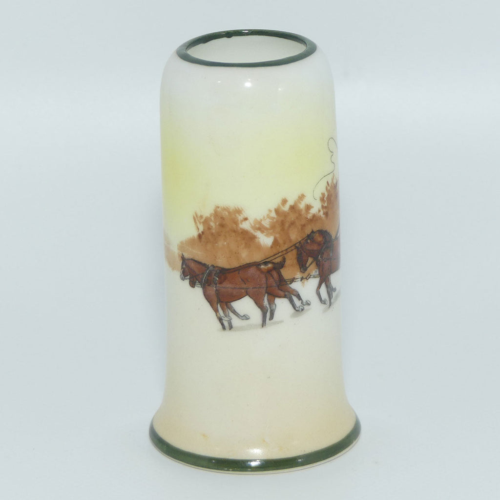 Royal Doulton Coaching Days miniature Cylindrical vase E3804 #1