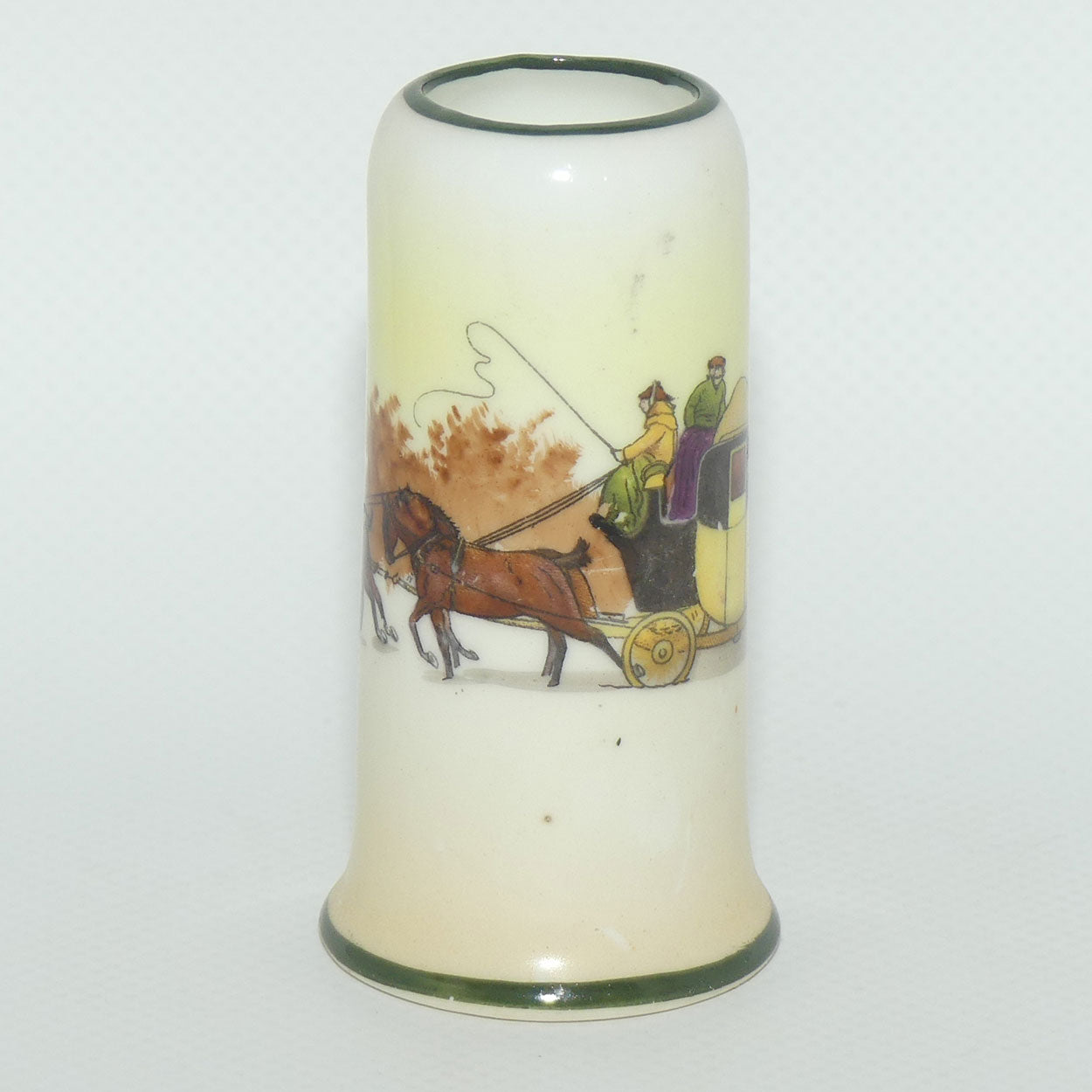 Royal Doulton Coaching Days miniature Cylindrical vase E3804 #1