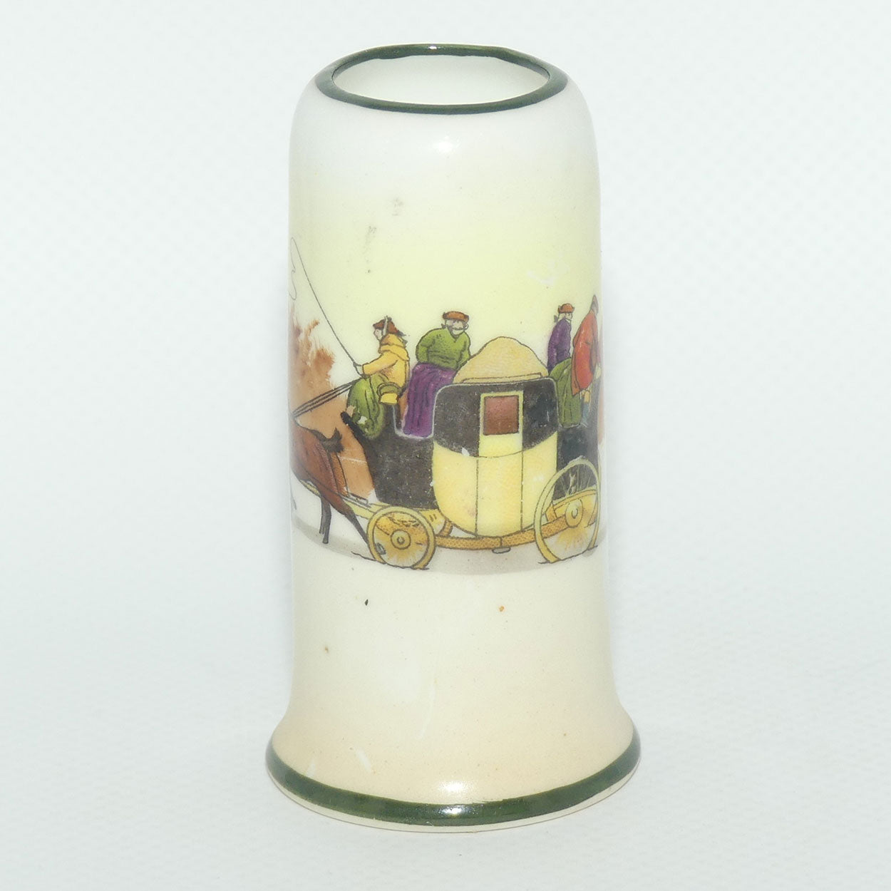 Royal Doulton Coaching Days miniature Cylindrical vase E3804 #1