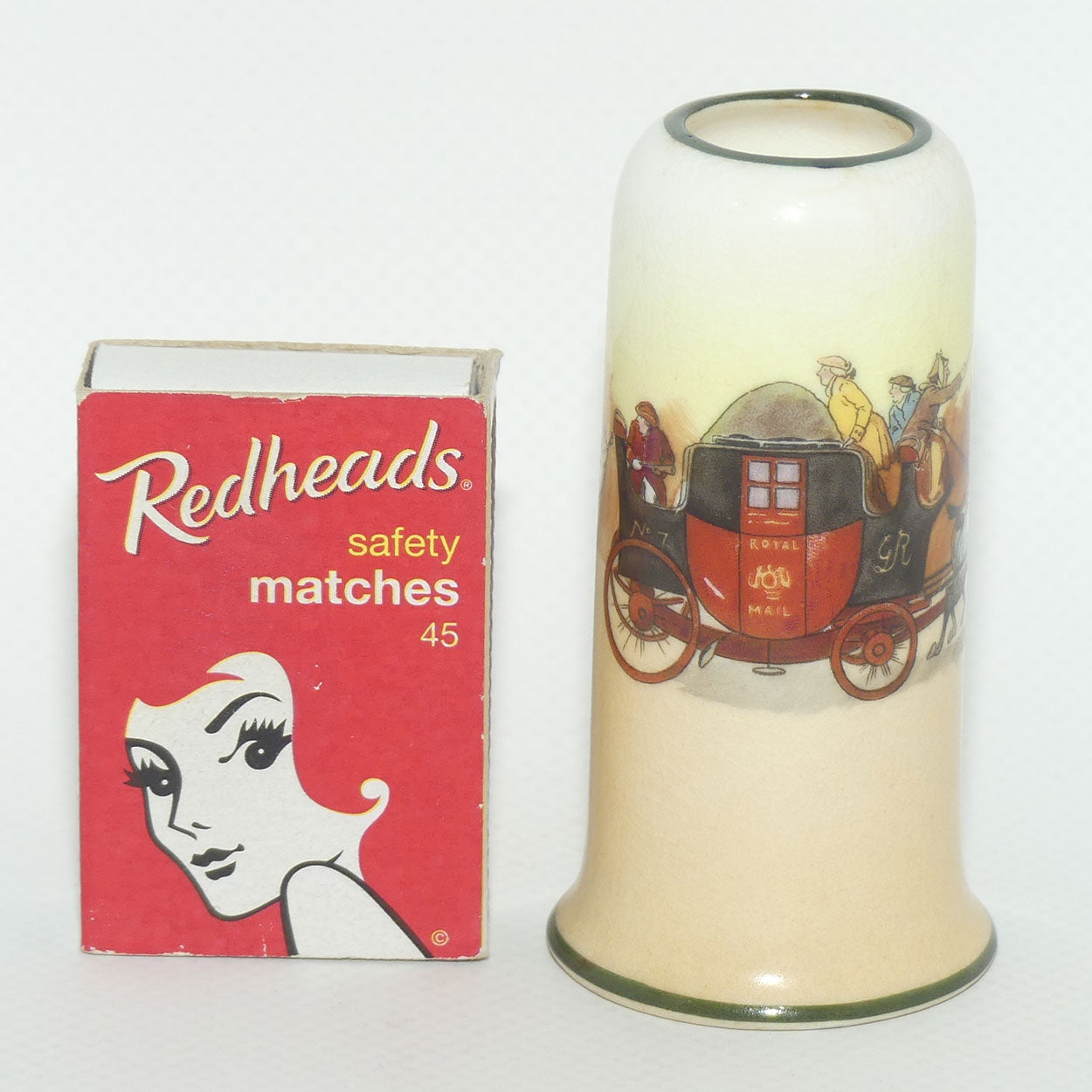 Royal Doulton Coaching Days miniature Cylindrical vase #2