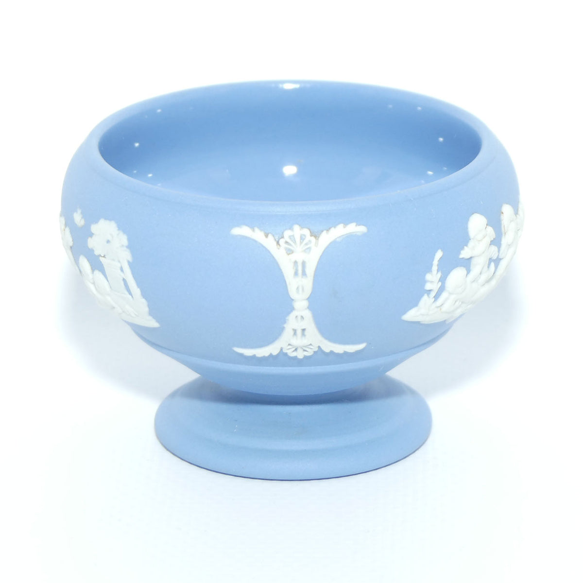 Wedgwood Jasper | White on Pale Blue miniature salt cellar