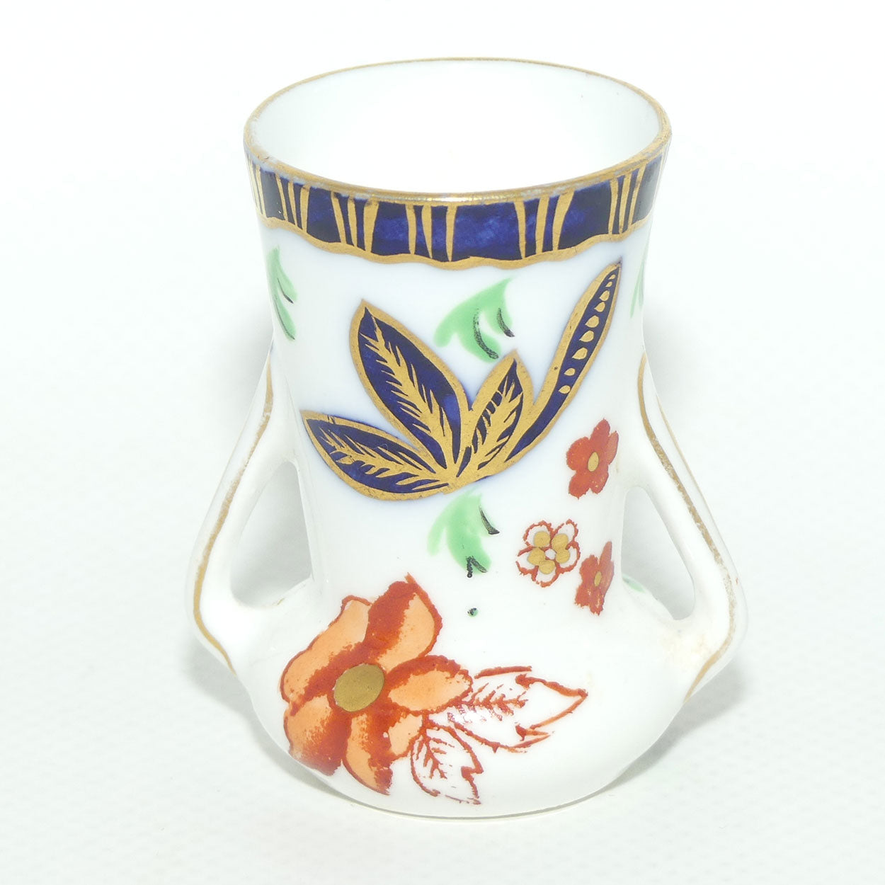 Late Foley Shelley miniature twin handle vase | Imari pattern | c.1900
