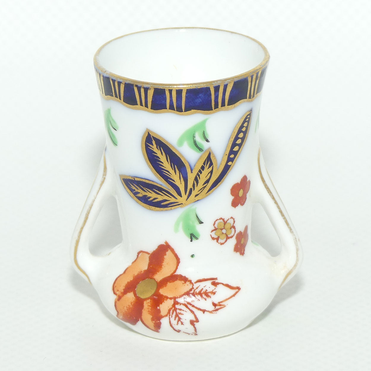 Late Foley Shelley miniature twin handle vase | Imari pattern | c.1900