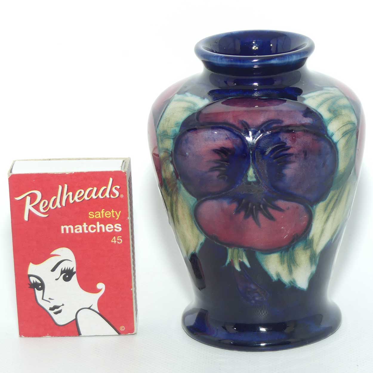 William Moorcroft Pansy miniature vase