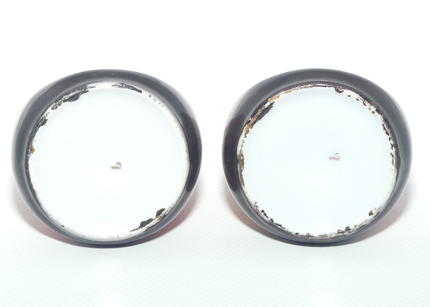 Royal Bayreuth pair of miniature twin handle Sail Boat vases