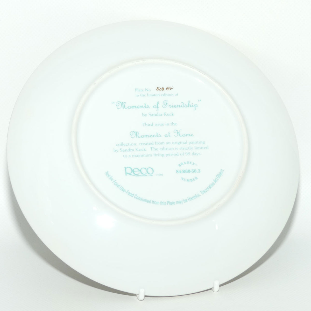 Bradex 84 R60 50.3 plate | Moments at Home by Sandra Kuck | Moments of Friendship | Boxed