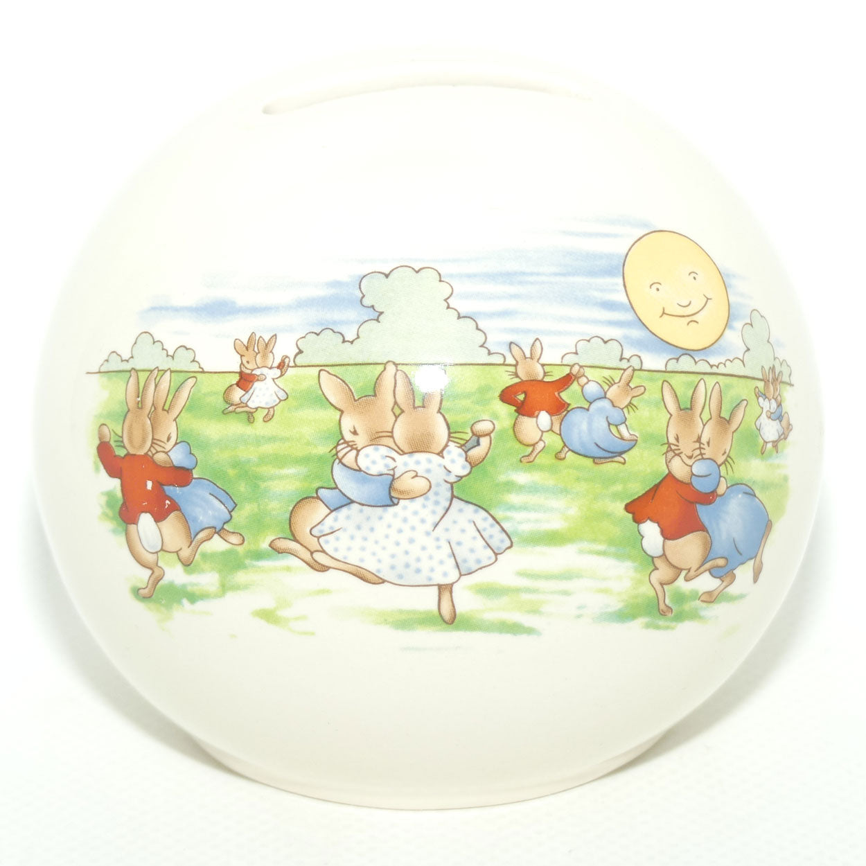 Royal Doulton Bunnykins Money Ball | Dancing in the Moonlight | 60th Anniv