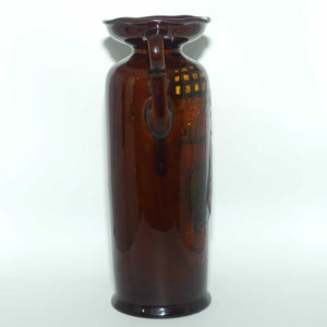 Royal Doulton Kingsware double handle vase | Monk Toasting | Bottle in Hand, Glass in Another