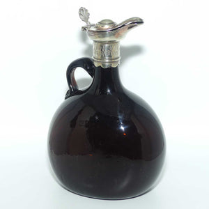 Early Victorian era Moon Flask with Sheffield Plate pourer