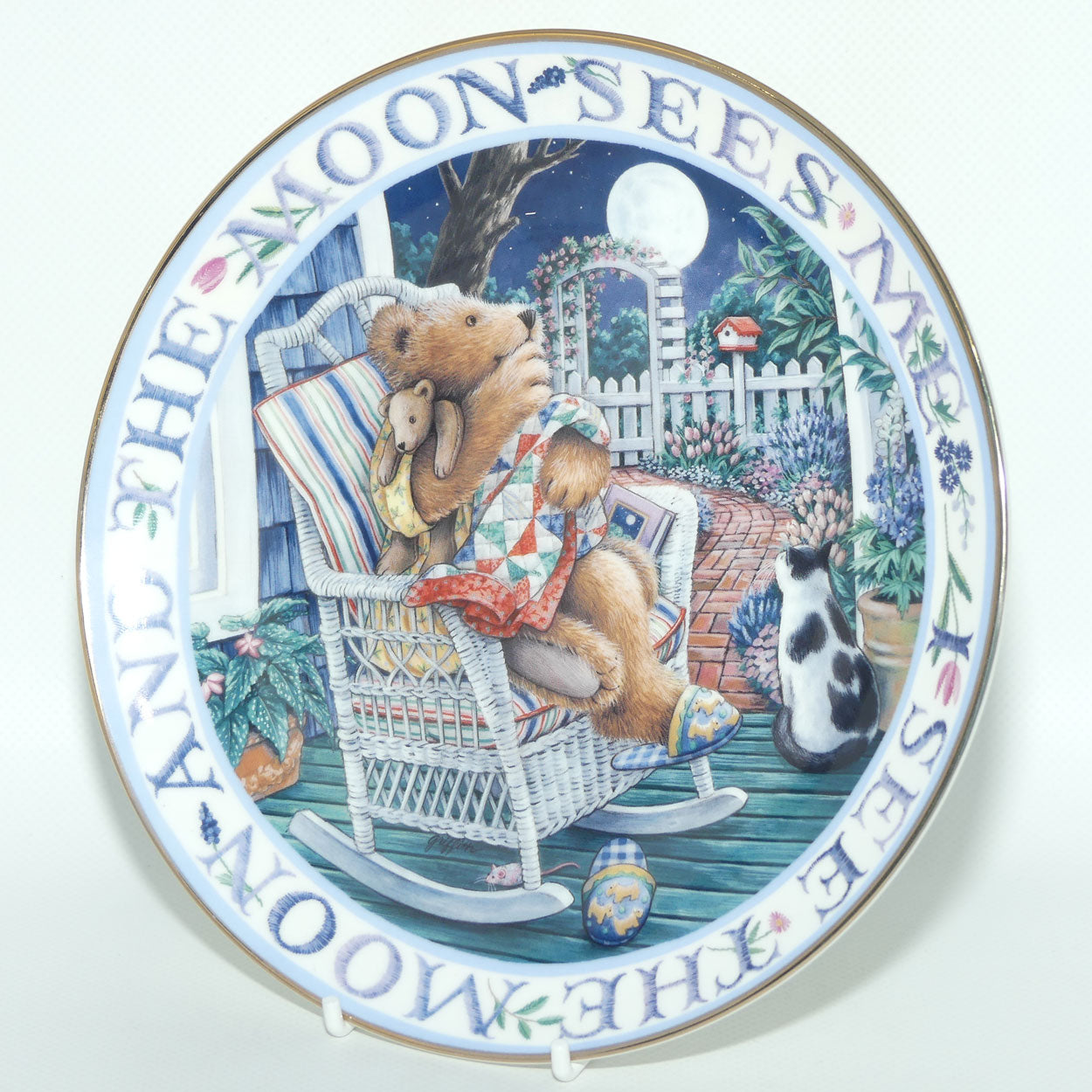Royal Doulton Teddies plate by Linda Hill Griffith | Moonlight Blessing