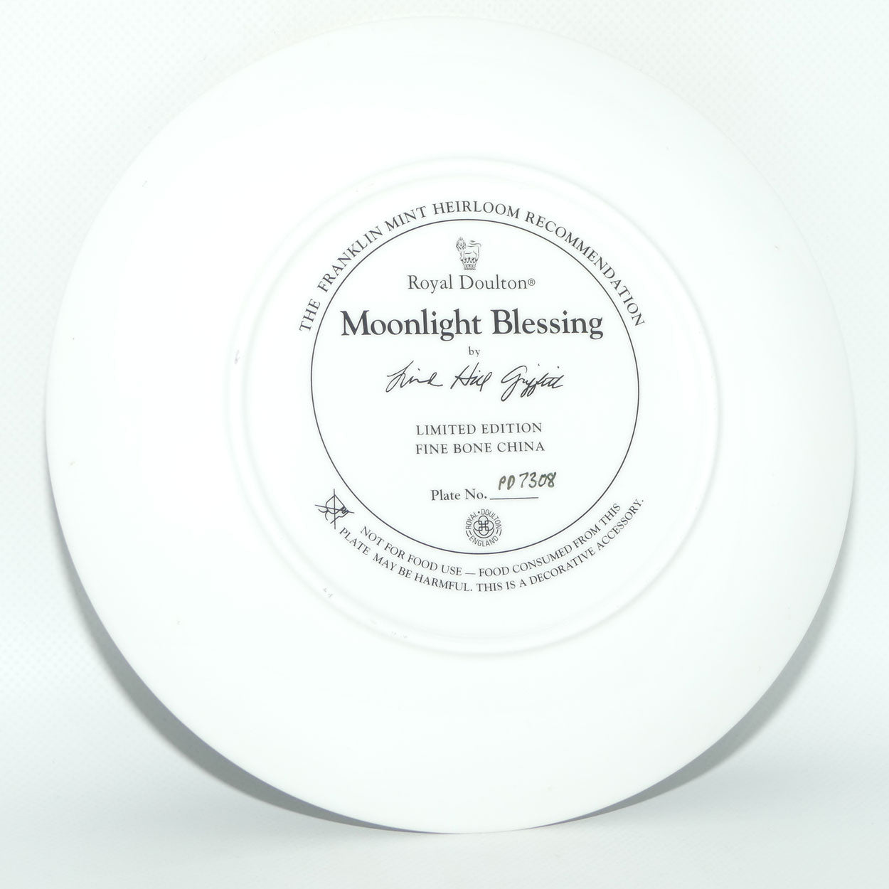Royal Doulton Teddies plate by Linda Hill Griffith | Moonlight Blessing