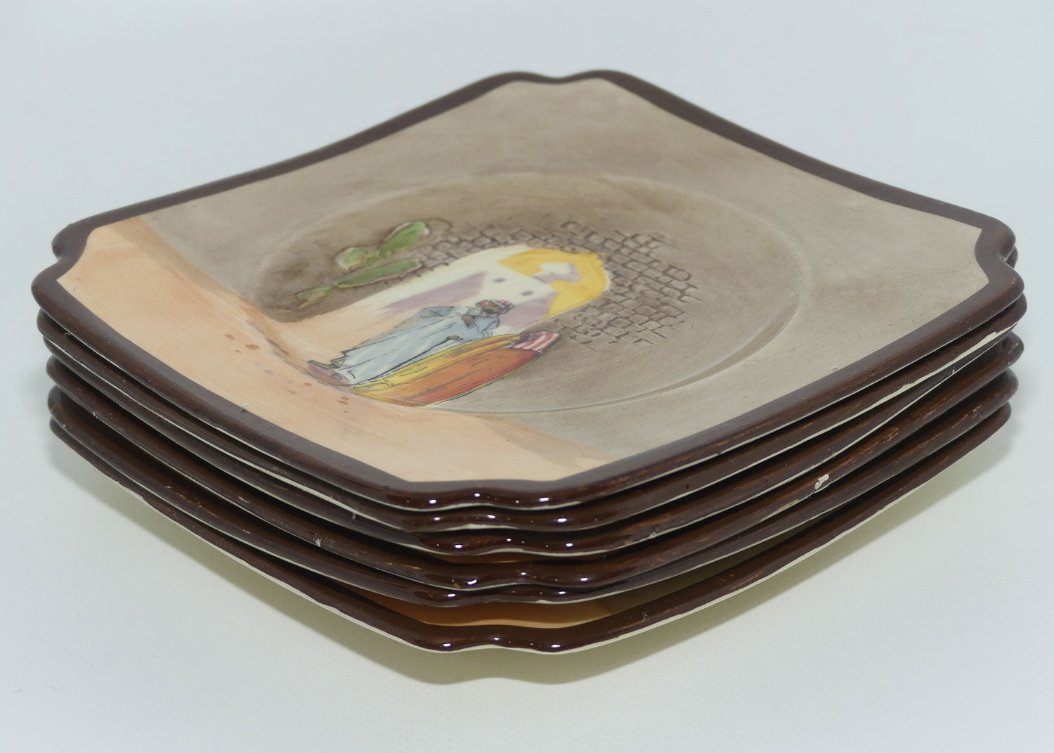 Royal Doulton Moorish Gateway | Tunis set of 6 sandwich plates D4745