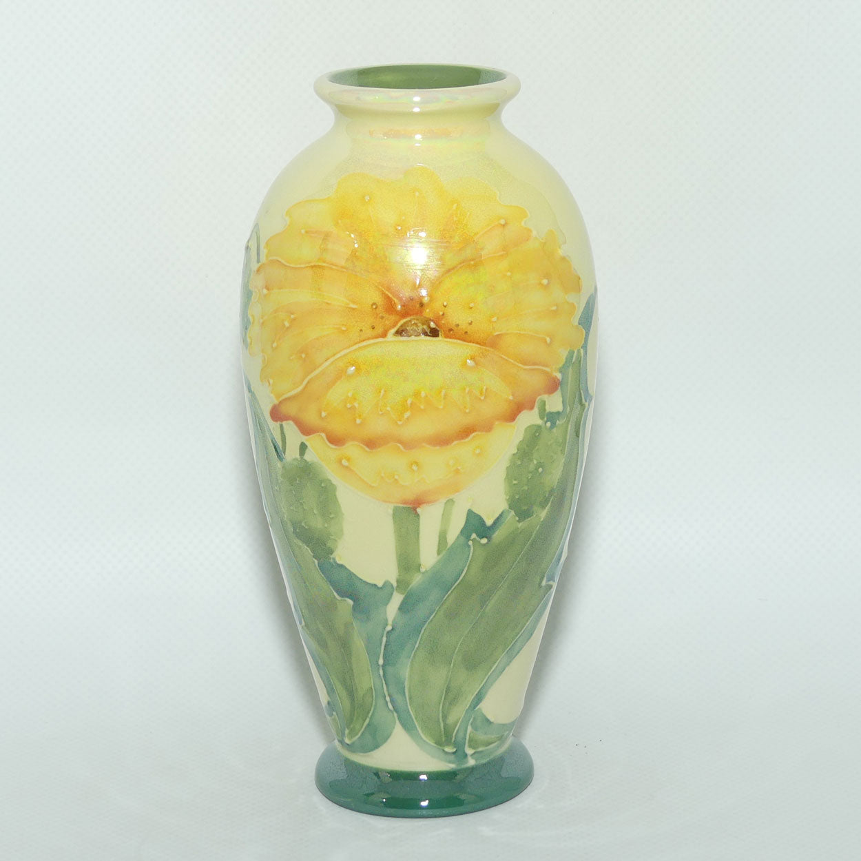 Chelsea Works Burslem | Lise B Moorcroft Trial vase | Lustre Glaze Yellow Poppy
